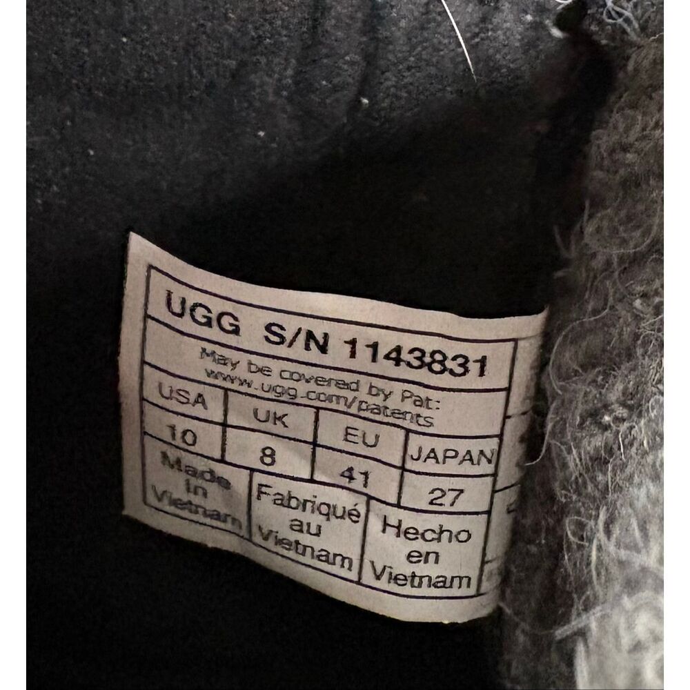 UGG WOMANS BLACK ASHTON HIKER LACE UP WATERPROOF SUEDE KNIT BOOTS SIZE 10 - Picture 11 of 11